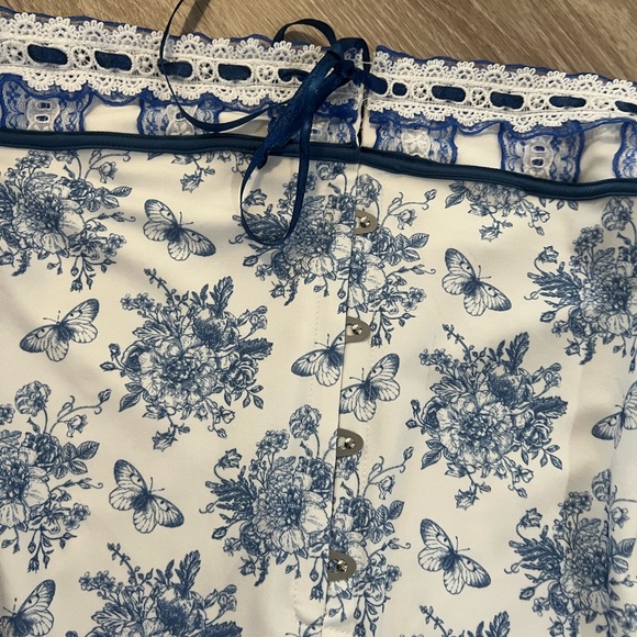 Commense blue & white strapless butterfly bouquet dress - Picture 5 of 8